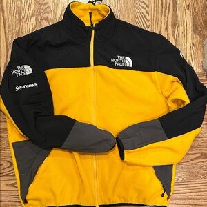 Men’s The North Face Yellow and Black Fleece Jacket
